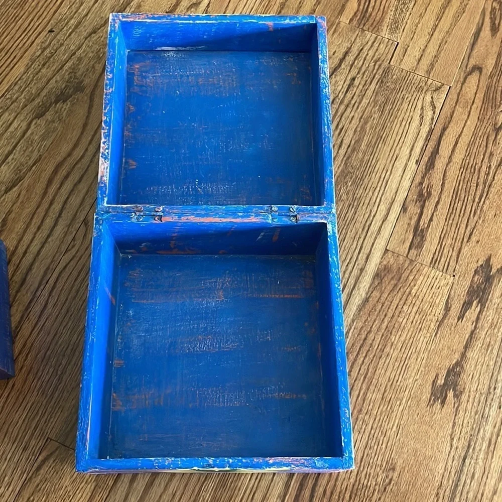 Set of blue bear bear nesting boxes (4 in total)